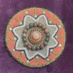 Handcrafted Beaded Mandala Magnet